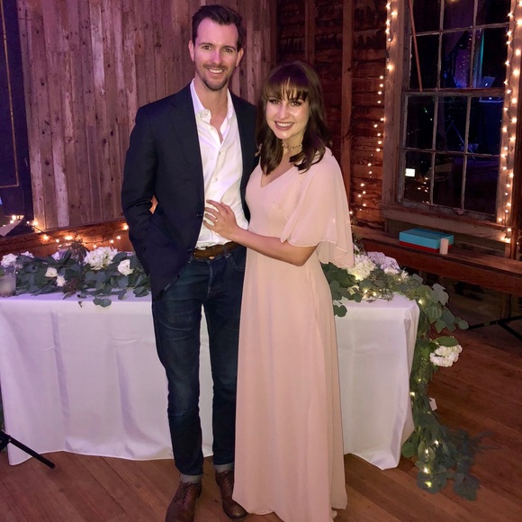 Blush Chiffon Dress - Picture 3 of 3